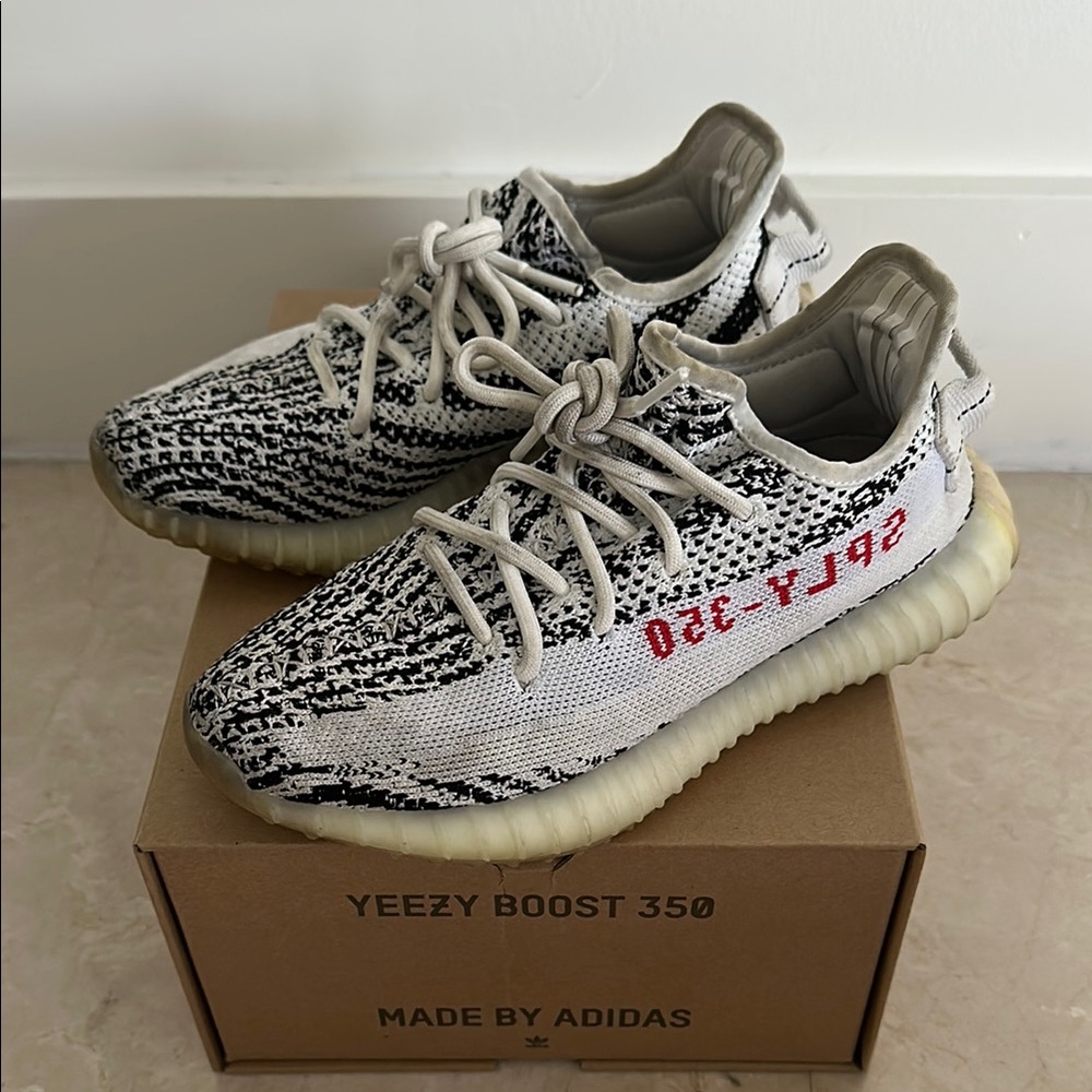 Adidas Black and White Sneakers with Boost Technology